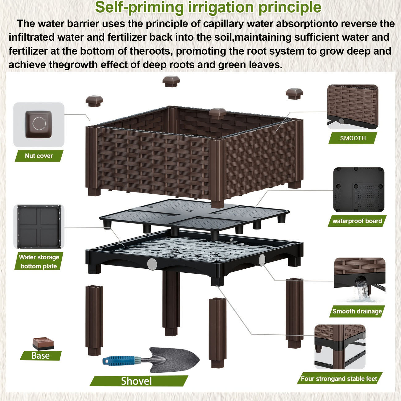 Garden Raised Bed, Elevated Fl - Plant Parenting บทวิจารณ์และราคา